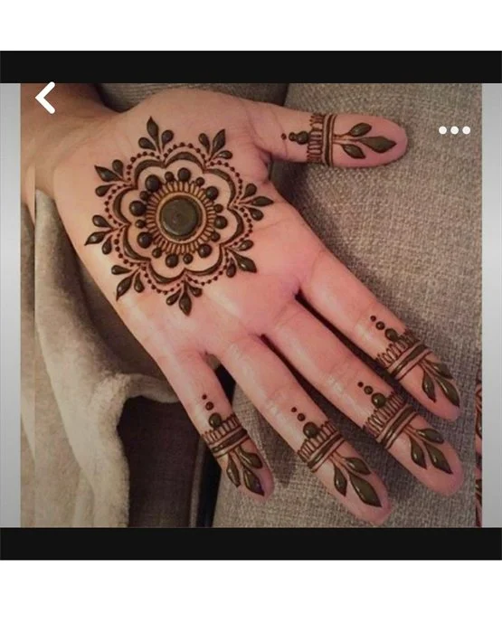 Graceful Lotus With Jasmine Featuring Front Hand Mehndi Design Graceful Lotus With Jasmine Featuring Front Hand Mehndi Design